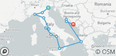 Italy & the Islands of the Mediterranean - Cruise & Land Journey - 13 destinations