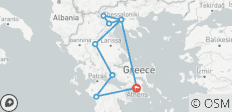 7 jours Grand tour de Grèce avec Péloponnèse, Delphes, Météores, Vergina et Pella - 9 destinations