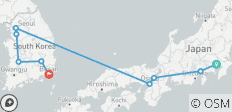 13 Dagen Japan & Zuid-Korea Culturele Rondreis (privégids en chauffeur))Familiereis Aanpasbaar - 9 bestemmingen