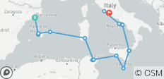 Culturen van de Middellandse Zee Barcelona naar Civitavecchia - 17 bestemmingen