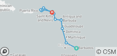 Découvrez les perles des Caraïbes 2027-2028 - 15 jours (from Bridgetown to Marigot) - 14 destinations