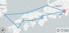 Route de l\'or du Japon et découverte du littoral Tokyo → Tokyo (2026) - 15 destinations