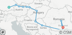 Grote Donau met München en Transsylvanië München → Boekarest (2027) - 12 bestemmingen