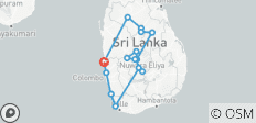 Sri Lanka spaket: Ein idyllischer tropischer - 15 Destinationen
