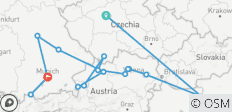 Weihnachtsmärkte an der Donau mit Prag und München Prag → München (2027) - 16 Destinationen