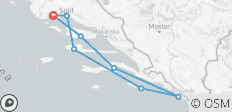 Hoogtepunten van de cruise in Dalmatië - 8 bestemmingen
