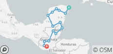 Mexico, Belize & Guatemala - 22 dagen Ontdek de laatste geheimen van de Maya\'s - 15 bestemmingen