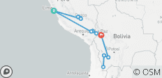Das faszinierende Peru und Bolivien: 15 Tage Reise nach Machu Picchu, zum Titicaca - See und nach Uyuni - 19 Destinationen
