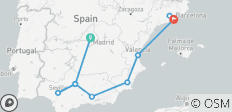 Journey through Spain: Madrid to Barcelona (Madrid to Barcelona) - 10 destinations