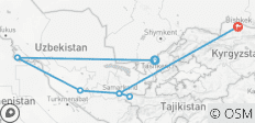 Centraal-Azië: Oezbekistan, Tadzjikistan, Kazachstan & Kirgizië - 7 bestemmingen