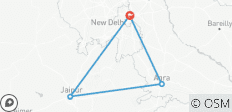 Golden Triangle Tour 2 Tage - Agra Jaipur Tour ab Delhi - 4 Destinationen