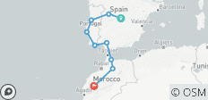 De Madrid à Marrakech (including Faro) - 9 destinations
