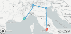 9 jours d\'aventure à Nice, Milan, Venise et Rome - 15 destinations