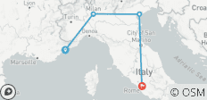 Abenteuerliche 9 Tage in Nizza, Mailand, Venedig und Rom - 4 Destinationen