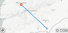Circuit de 2 jours de Marrakech au désert de Mhamid via Ait Ben Haddou - 3 destinations