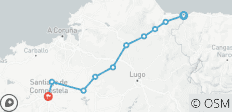 Chemin de Saint-Jacques du Nord, de Ribadeo à Saint-Jacques-de-Compostelle (12 jours) - 10 destinations