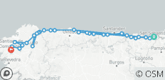 Nördlicher Jakobsweg von San Sebastian nach Santiago de Compostela (41 Tage) - 41 Destinationen