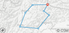 Vuelta a los Dolomitas en bicicleta de carretera (8 días) - 8 destinos