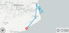 Costa Brava - Randonnée pédestre de la France à l\'Espagne (7 jours) - 8 destinations
