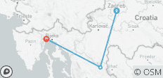 De Zagreb a Opatija - 4 días - 3 destinos