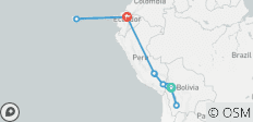 Plaines de sel, vallées sacrées et îles tropicales : Bolivie, Pérou et Équateur avec les Galápagos - 10 destinations