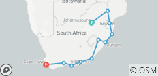 Kruger, Coast & Cape (from Johannesburg to Cape Town) - 11 destinations