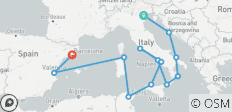 Découverte de l\'Italie, de l\'Afrique et de l\'Ibérie - 13 destinations