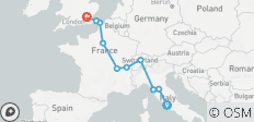 Ruta de Roma a Londres (Plus ( A partir de Mar \'27), Clásico) - 10 destinos
