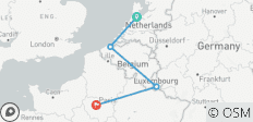 Ámsterdam, Brujas, Luxemburgo y París en 8 días - 4 destinos
