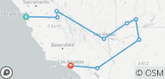 Real San Francisco to LA - 9 destinations