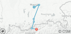 Première partie de la trilogie de randonnée Munich - Venise : de Munich à la vallée du Zillertal - 6 destinations