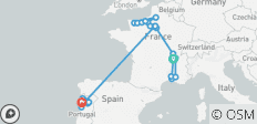Frankrijk en Portugal Ontmoeting 2027 - 31 Dagen (van Lyon naar Porto) - 69 bestemmingen