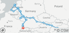 Les joyaux de l\'Europe, le Rhin romantique et la Moselle 2027 – 29 jours (de Budapest à Huningue) - 54 destinations