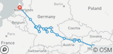 European Jewels (2027, Budapest to Amsterdam) - 19 destinations