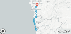 Der Jakobsweg entlang der portugiesischen Küste bis nach Santiago (9 Tage) - 10 Destinationen