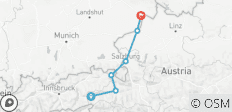 Piste cyclable du Tauern Krimml-Passau 8 jours (8 jours) - 6 destinations