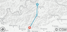 Piste cyclable de l\'Adige de MERAN au LAC DE GARDA - espresso (4 jours) - 3 destinations
