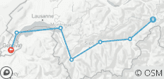 Vacances à vélo Route du Rhône Oberwald/Obergesteln - Genève - 7 destinations