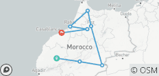 Circuit de 7 jours au Maroc depuis Marrakech - 8 destinations