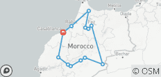 Circuit privé de 9 jours au départ de Casablanca : Villes impériales et aventure dans le désert - 13 destinations