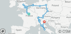 Große Europa-Tour (24 Destinationen) - 24 Destinationen