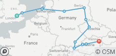 Von London nach Wien - 13 Destinationen