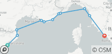 L\'Italie et la Côte d\'Azur 2028 - 11 jours (from Barcelone to Civitavecchia) - 11 destinations
