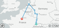 Rijn en Moezel met Parijs Basel → Parijs (2027) - 8 bestemmingen