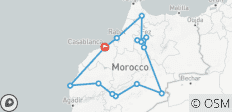 Circuit de 10 jours au Maroc au départ de Casablanca : villes impériales, désert du Sahara - 14 destinations