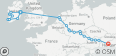 Irlande idyllique et joyaux européens Dublin → Budapest (2027) - 24 destinations