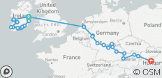L\'Irlande idyllique et les joyaux de l\'Europe : Dublin - Budapest (2027) - 42 destinations