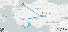 Antalya to Istanbul + Olympos to Fethiye Cruise - 9 Day - 8 destinations