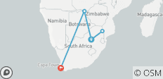 Safari de 10 días por África Austral: Kruger, Cataratas Victoria y Ciudad del Cabo - 5 destinos