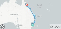 Circuit de 16 jours de Sydney à Cairns sur la côte est de l\'Australie - 19 destinations